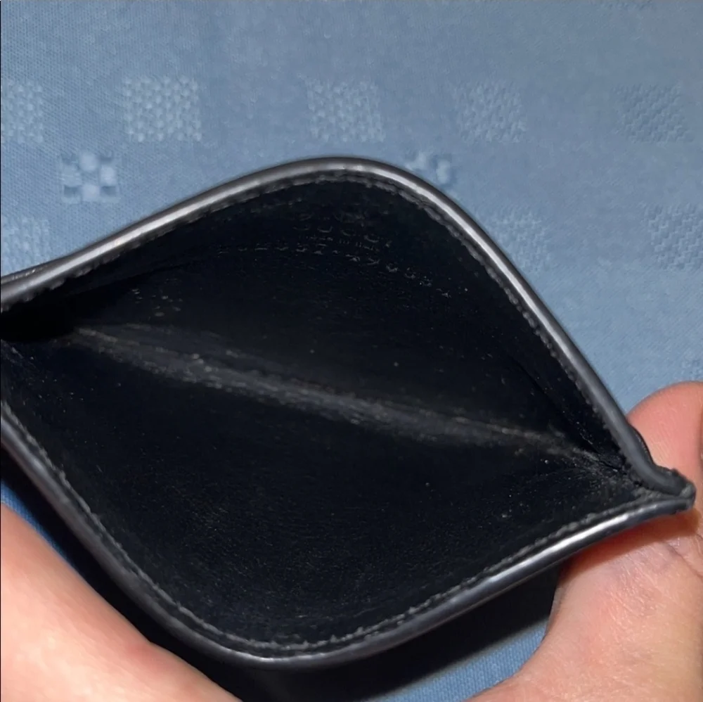 Gucci GG MicroGuccissima Black Leather Card Holder